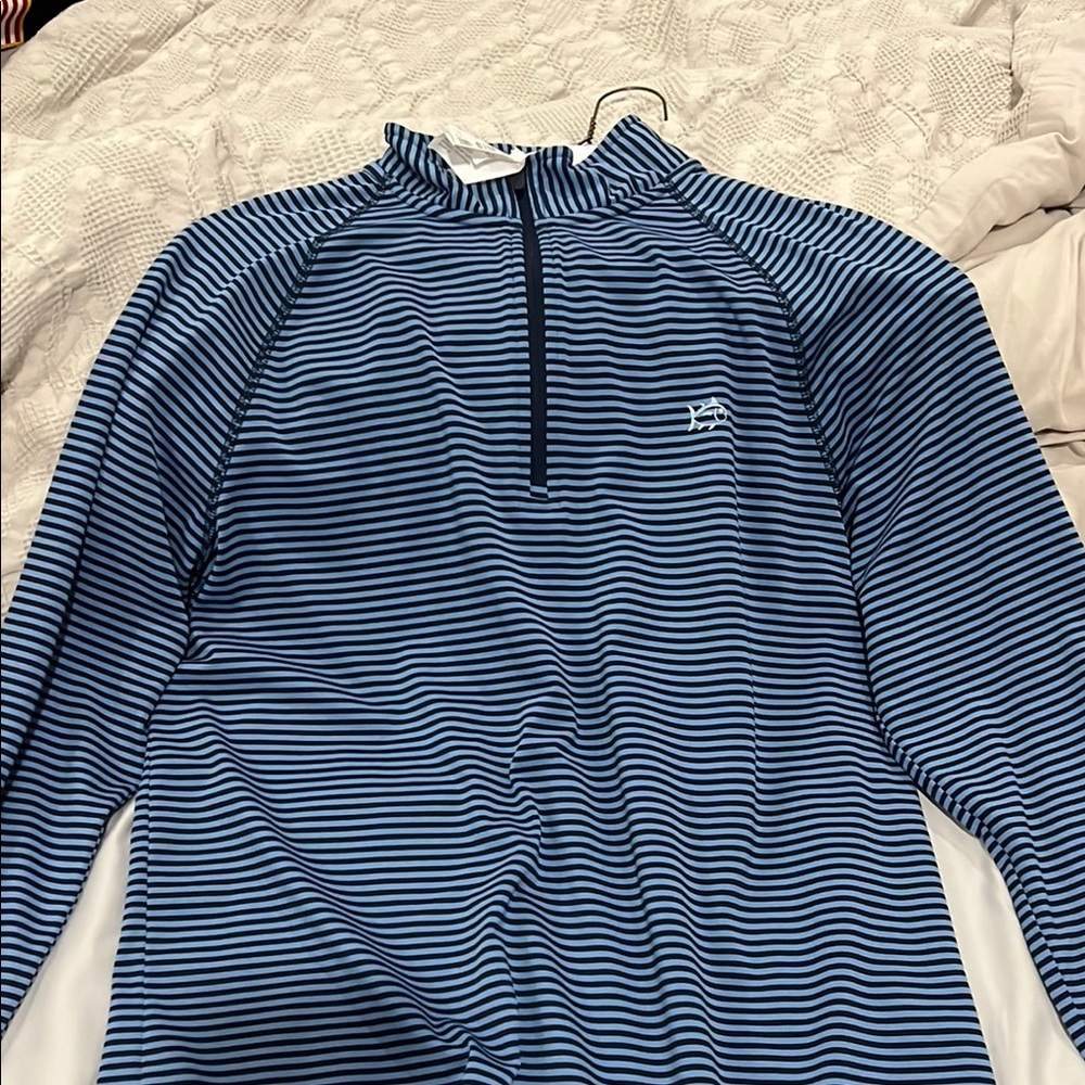 Southern Tide Blue Striped Pullover